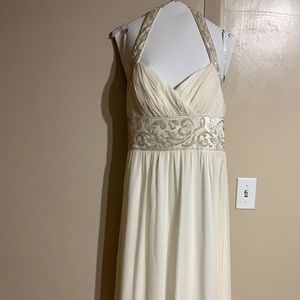 Beautiful Silk formal full length halter dress 8